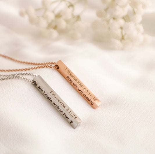 Scripture Bar Necklace